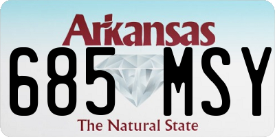 AR license plate 685MSY
