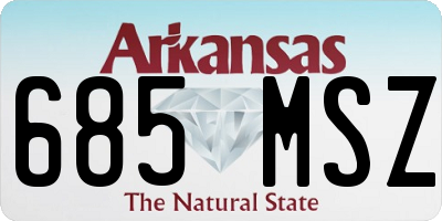 AR license plate 685MSZ