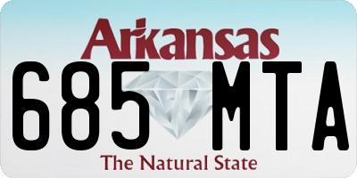 AR license plate 685MTA