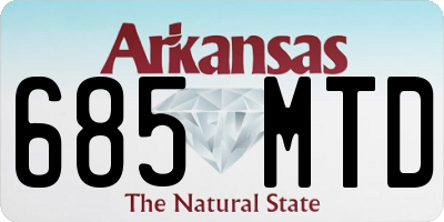AR license plate 685MTD