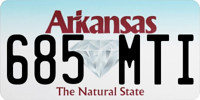 AR license plate 685MTI
