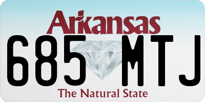 AR license plate 685MTJ