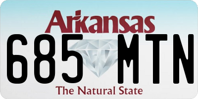 AR license plate 685MTN