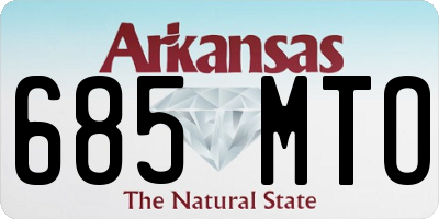 AR license plate 685MTO
