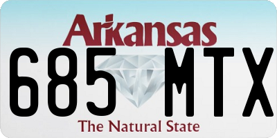 AR license plate 685MTX
