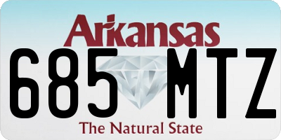 AR license plate 685MTZ