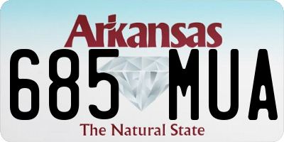 AR license plate 685MUA