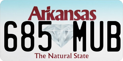 AR license plate 685MUB