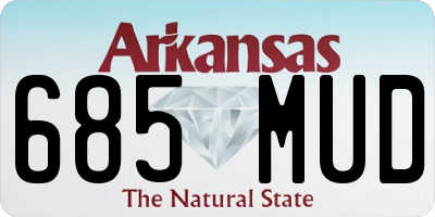 AR license plate 685MUD