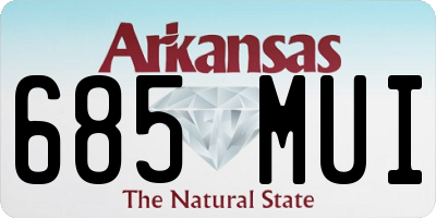 AR license plate 685MUI