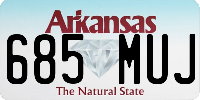 AR license plate 685MUJ