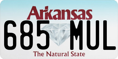 AR license plate 685MUL