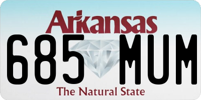 AR license plate 685MUM