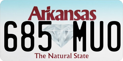 AR license plate 685MUO