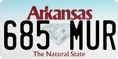 AR license plate 685MUR
