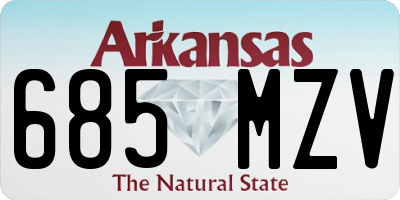 AR license plate 685MZV