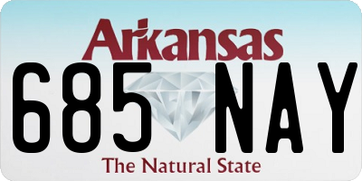 AR license plate 685NAY