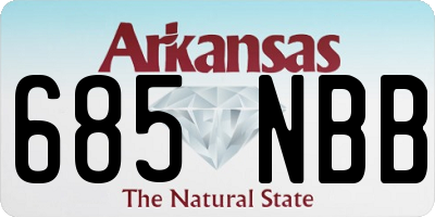 AR license plate 685NBB