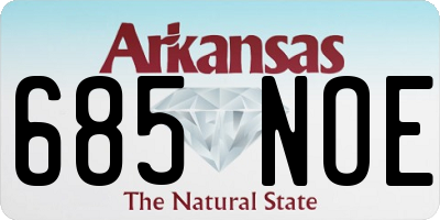 AR license plate 685NOE