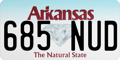 AR license plate 685NUD