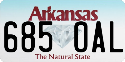 AR license plate 685OAL