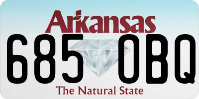 AR license plate 685OBQ