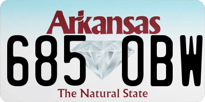 AR license plate 685OBW