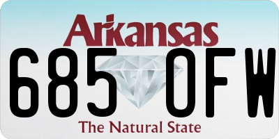 AR license plate 685OFW