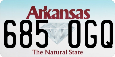 AR license plate 685OGQ
