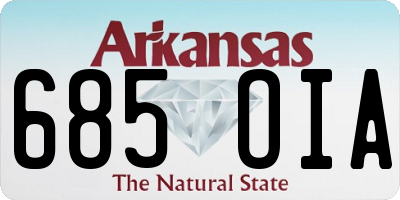 AR license plate 685OIA