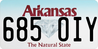 AR license plate 685OIY