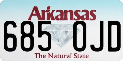 AR license plate 685OJD