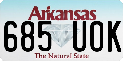 AR license plate 685UOK