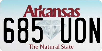 AR license plate 685UON
