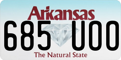 AR license plate 685UOO