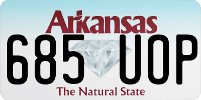 AR license plate 685UOP