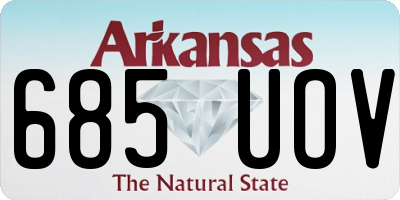AR license plate 685UOV