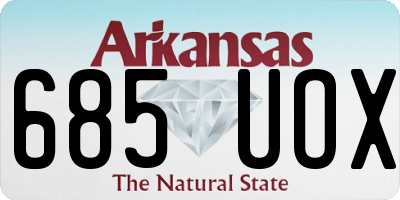 AR license plate 685UOX