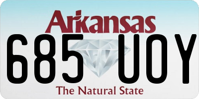 AR license plate 685UOY