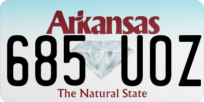 AR license plate 685UOZ