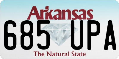 AR license plate 685UPA