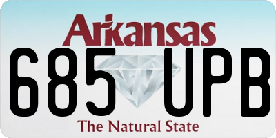 AR license plate 685UPB
