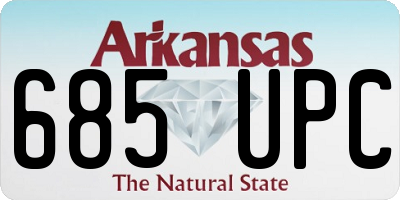 AR license plate 685UPC