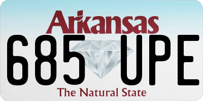 AR license plate 685UPE