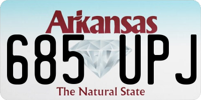 AR license plate 685UPJ