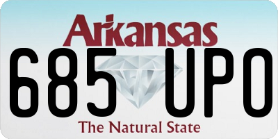 AR license plate 685UPO