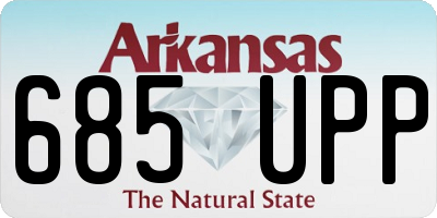 AR license plate 685UPP