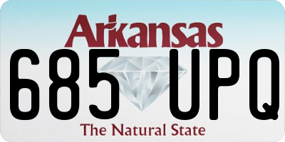 AR license plate 685UPQ