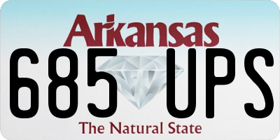 AR license plate 685UPS