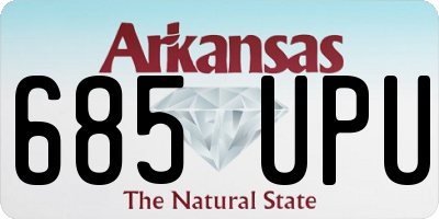 AR license plate 685UPU